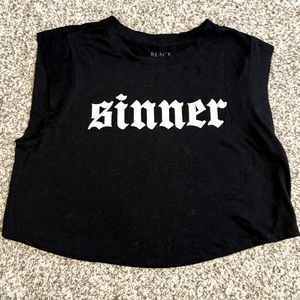 Black Craft “Sinner” Muscle Cropped Tank